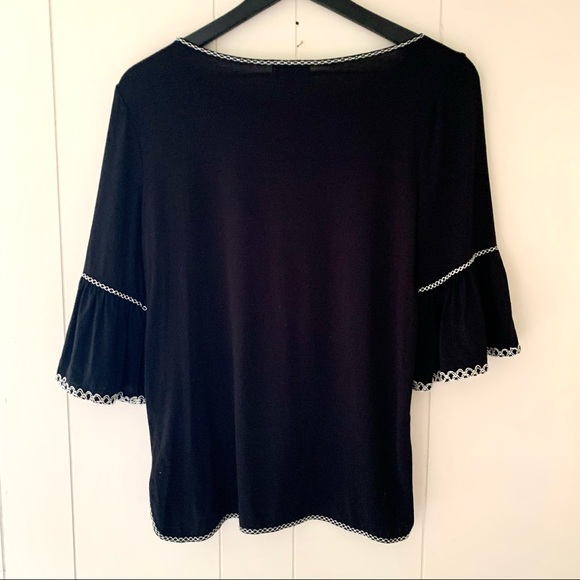 Max Studio Bell Sleeve Boho Knit Top XS - Picture 5 of 8